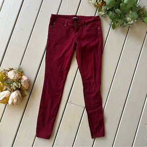 EXPRESS | Like new Skinny Cranberry Red Stretch Pants